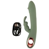 Vibrator You2Toys Slim Rabbit Olive Green photo 11