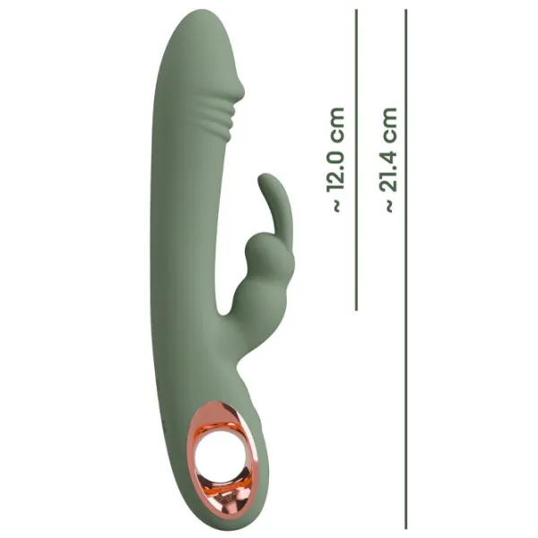 Vibrator You2Toys Slim Rabbit Olive Green photo 12