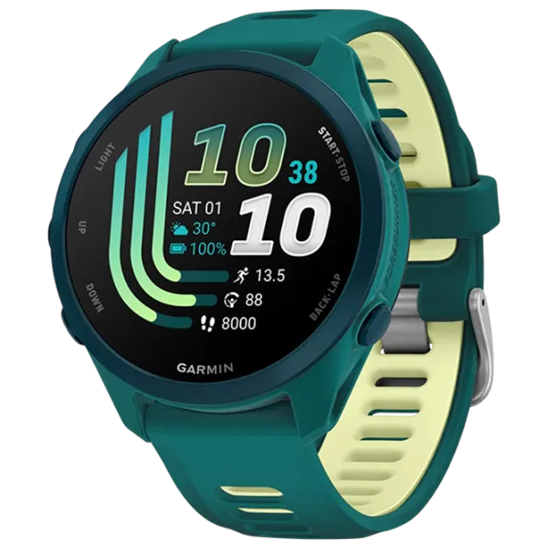 Умные часы Garmin Forerunner 170 Music 1.2" / 30.4 мм / Teal Green - Цитрон / 010-03920-12 photo 1