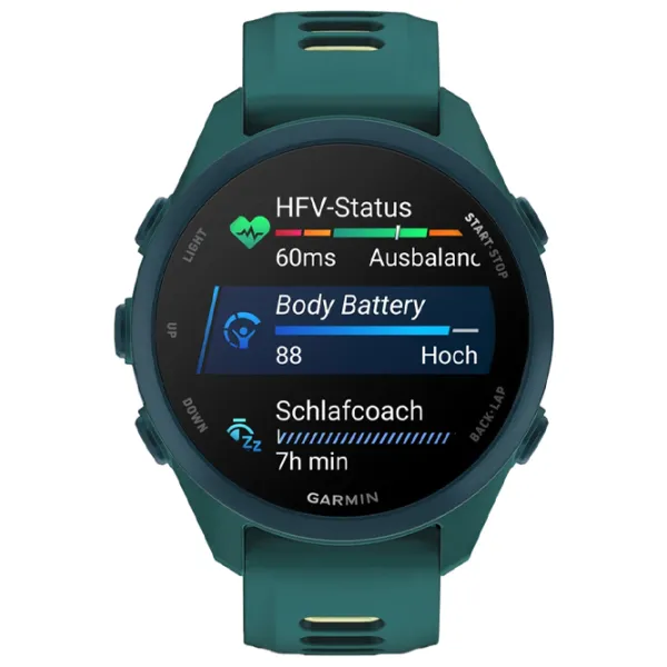 Умные часы Garmin Forerunner 170 Music 1.2" / 30.4 мм / Teal Green - Цитрон / 010-03920-12 photo 5