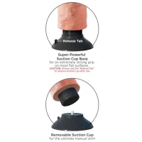 Vibrator King Cock Vibrating Cock with Balls Beige photo 4
