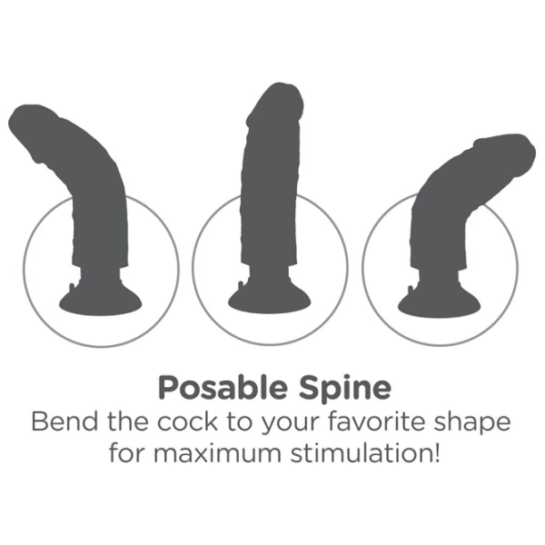 Vibrator King Cock Vibrating Cock with Balls Beige photo 7