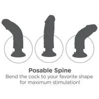 Vibrator King Cock Vibrating Cock with Balls Beige photo 7