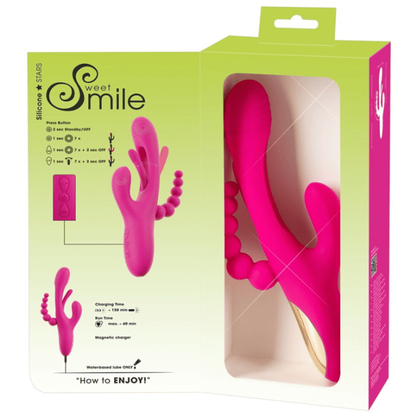 Вибратор Sweet Smile Triple Vibe With Flicking Tongue Розовый photo 16