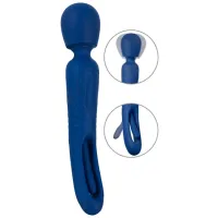 Vibrator Sweet Smile 2in1 Wand with Flicking Tongue Navy photo 2