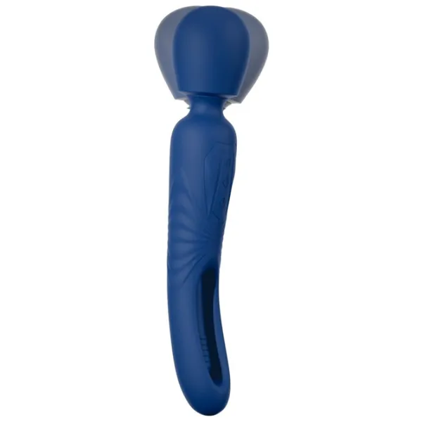 Вибратор Sweet Smile 2in1 Wand with Flicking Tongue Тёмно-синий photo 6