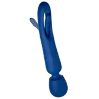 Vibrator Sweet Smile 2in1 Wand with Flicking Tongue Navy photo 7