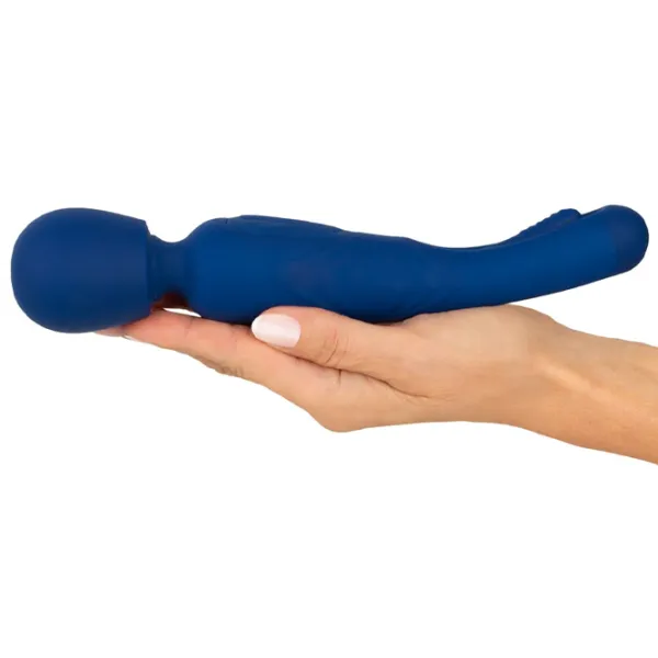 Вибратор Sweet Smile 2in1 Wand with Flicking Tongue Тёмно-синий photo 9