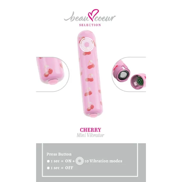 Vibrator Beau Coeur CHERRY Mini Pink photo 9