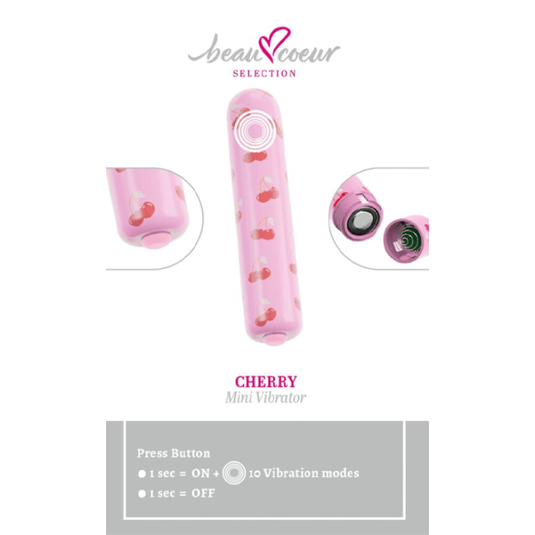 Vibrator Beau Coeur CHERRY Mini Pink photo 9