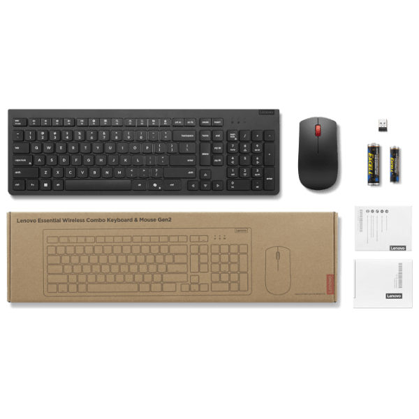 Клавиатура и Мышь Lenovo Essential Gen2 Беспроводные / Черный photo 6