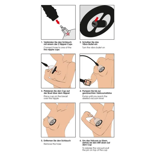 Pompă Bad Kitty Bad Kitty Vibrating Nipple Cups Transparent photo 6