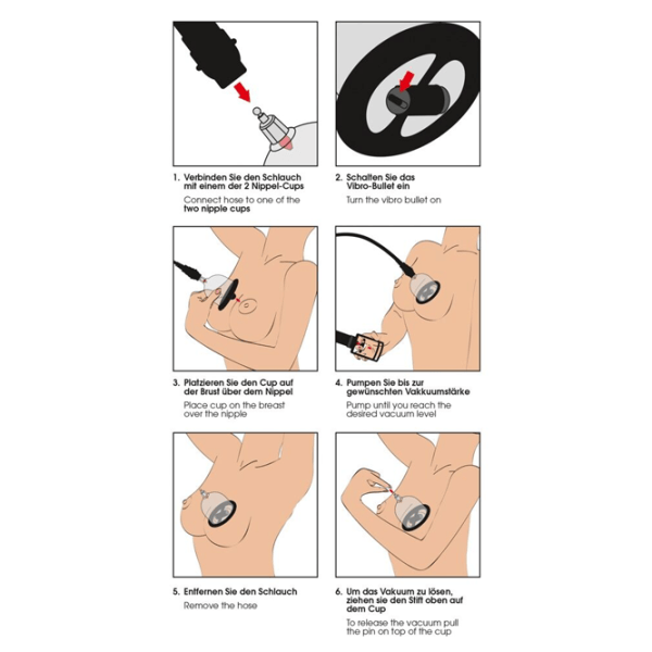 Pompă Bad Kitty Bad Kitty Vibrating Nipple Cups Transparent photo 6