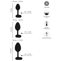 Jucărie anală ANOS RC Butt Plug Set with Vibration Black photo 10