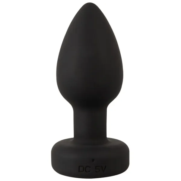Jucărie anală ANOS RC Flashing Butt Plug with Vibration RGB Black photo 4