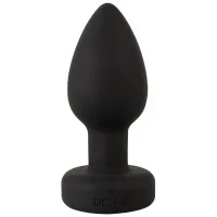 Jucărie anală ANOS RC Flashing Butt Plug with Vibration RGB Black photo 4