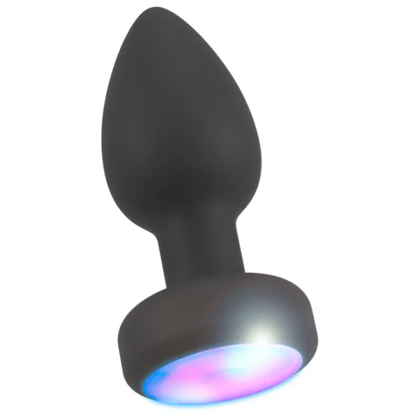 Jucărie anală ANOS RC Flashing Butt Plug with Vibration RGB Black photo 6