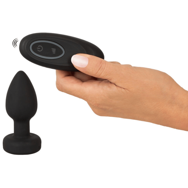 Jucărie anală ANOS RC Flashing Butt Plug with Vibration RGB Black photo 8