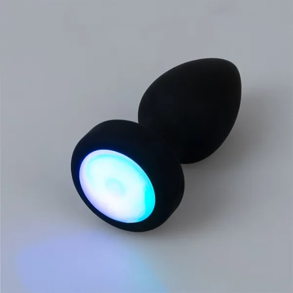 Jucărie anală ANOS RC Flashing Butt Plug with Vibration RGB Black photo 13