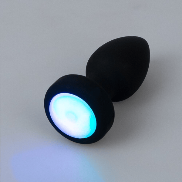Jucărie anală ANOS RC Flashing Butt Plug with Vibration RGB Black photo 13