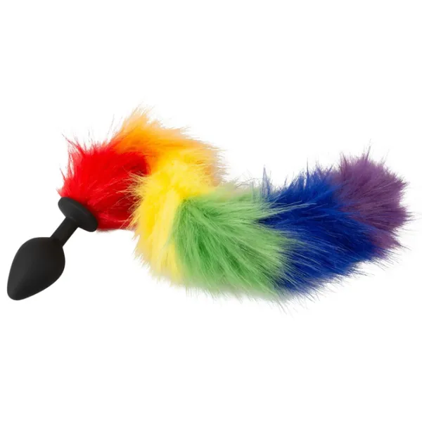 Анальная игрушка You2Toys Fluffy Tail Rainbow Черный photo 3