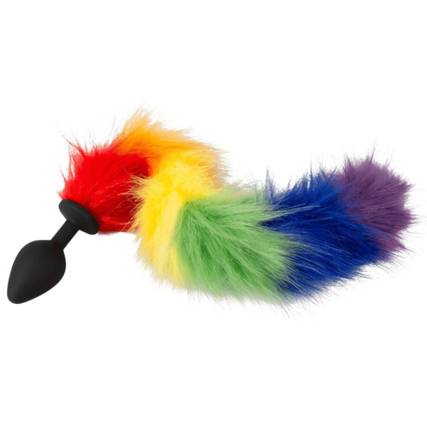 Анальная игрушка You2Toys Fluffy Tail Rainbow Черный photo 3