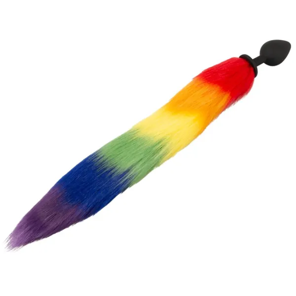 Анальная игрушка You2Toys Fluffy Tail Rainbow Черный photo 4