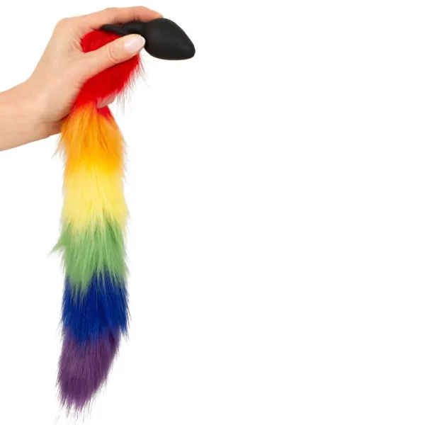 Анальная игрушка You2Toys Fluffy Tail Rainbow Черный photo 7