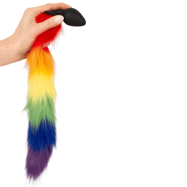 Анальная игрушка You2Toys Fluffy Tail Rainbow Черный photo 7