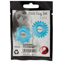 Inele pentru penis You2Toys 2in1 Cock Ring Set / Light Blue