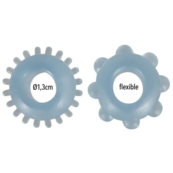 Inele pentru penis You2Toys 2in1 Cock Ring Set / Light Blue photo 4