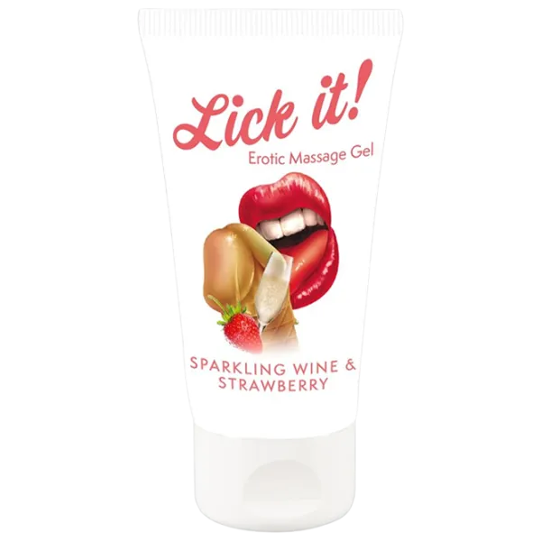 Смазка Lick it Sparkling Wine and Strawberry 0.05л/ Клубника/ Прозрачный photo 1