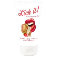 Смазка Lick it Sparkling Wine and Strawberry 0.05л/ Клубника/ Прозрачный