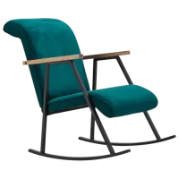 Fotoliu balansoar Trendy Yoka Petrol Blue