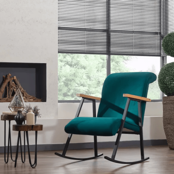 Fotoliu balansoar Trendy Yoka Petrol Blue photo 5