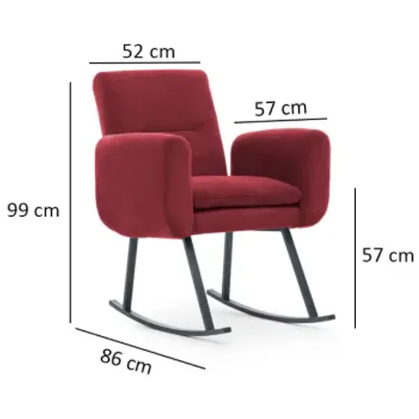 Fotoliu balansoar Trendy Kono Black Maroon photo 5