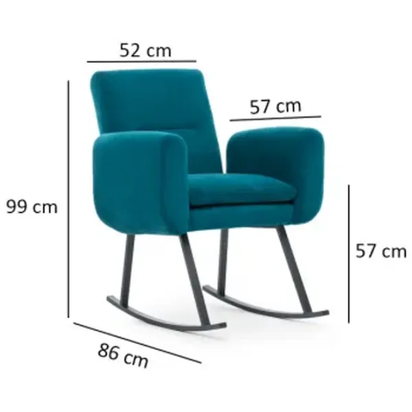 Fotoliu balansoar Trendy Kono Petrol Green photo 5