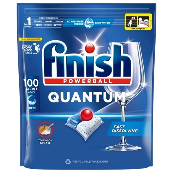 Таблетки FINISH Quantum GS таблетки / для удаления грязи photo 1