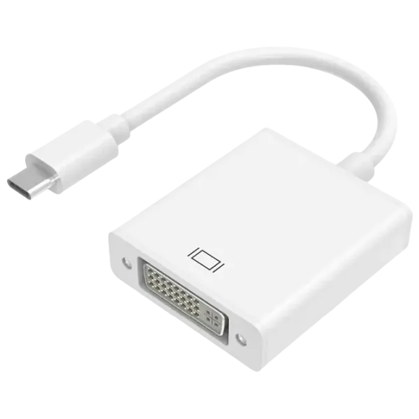 Adaptor APC USB TYPE C to DVI FEMALE USB Type-C / White photo 1