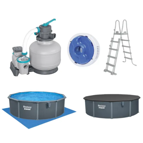 Бассейн Bestway Hydrium 21490 л/ Каркасный/ Серый photo 12