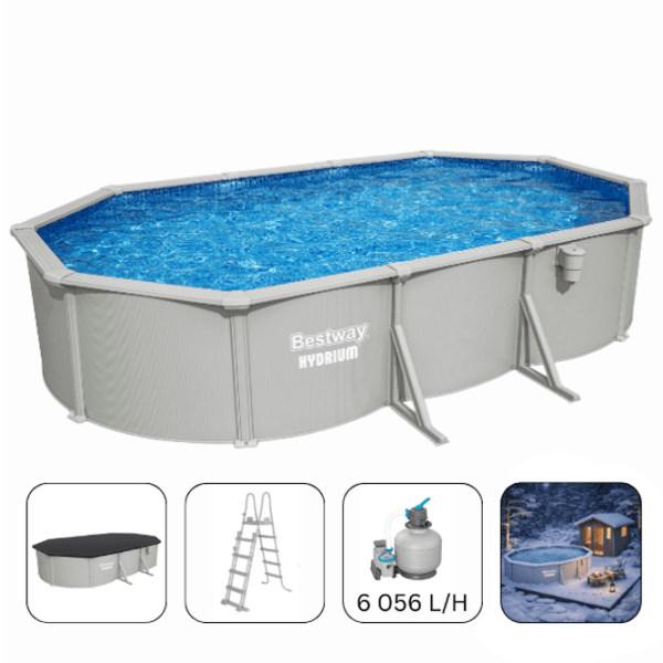 Piscină Bestway Hydrium 19929 l/ Cu cadru/ Gray photo 6