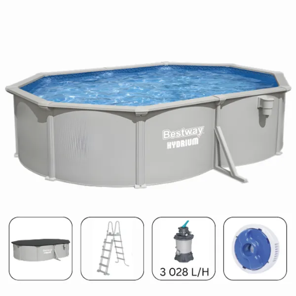 Piscină Bestway Hydrium 16296 l/ Cu cadru/ Gray photo 3