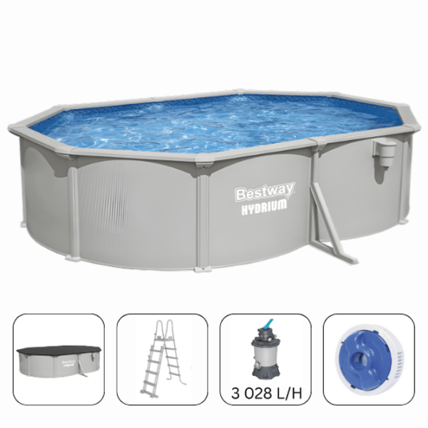Piscină Bestway Hydrium 16296 l/ Cu cadru/ Gray photo 3
