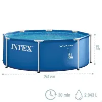 Бассейн Intex Metal Frame 2843 л/ Каркасный/ Синий photo 3