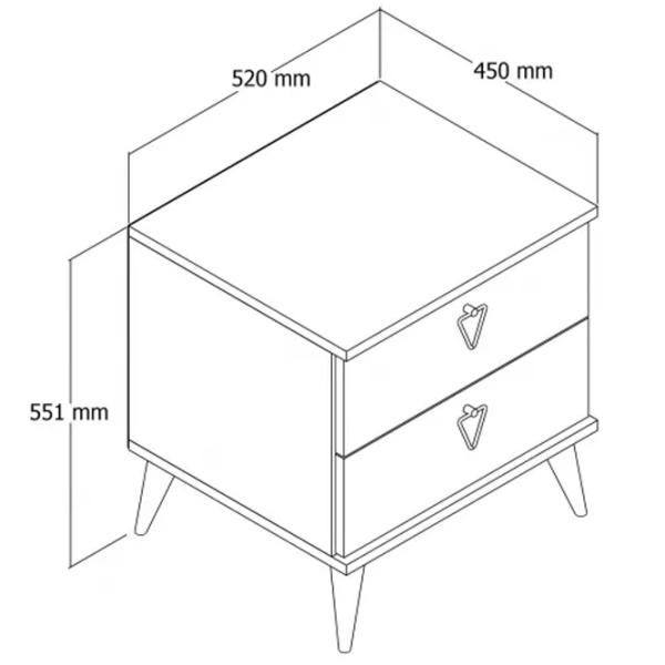 Тумбочки Trendy Versa 55.1 x 52 x 45см / ДСП / Дуб photo 6