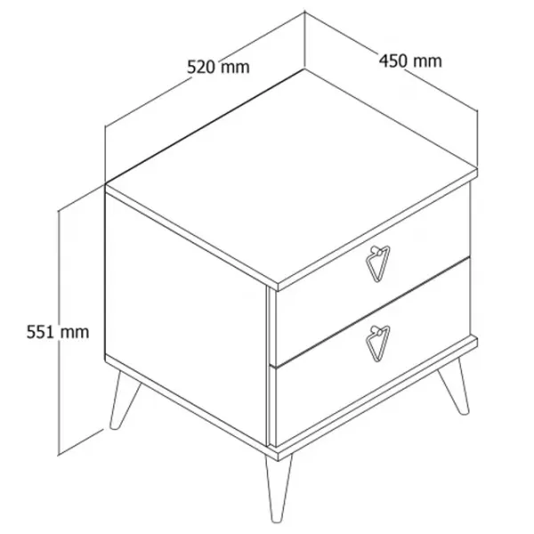 Тумбочки Trendy Versa-Ce 52 x 52 x 45см / ДСП меламин / Дуб photo 6