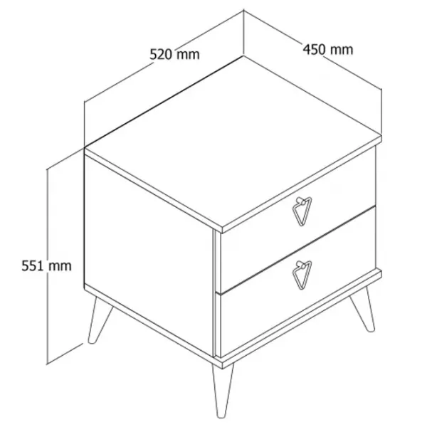 Тумбочки Trendy Versa-Ce 52 x 52 x 45см / ДСП меламин / Орех photo 5