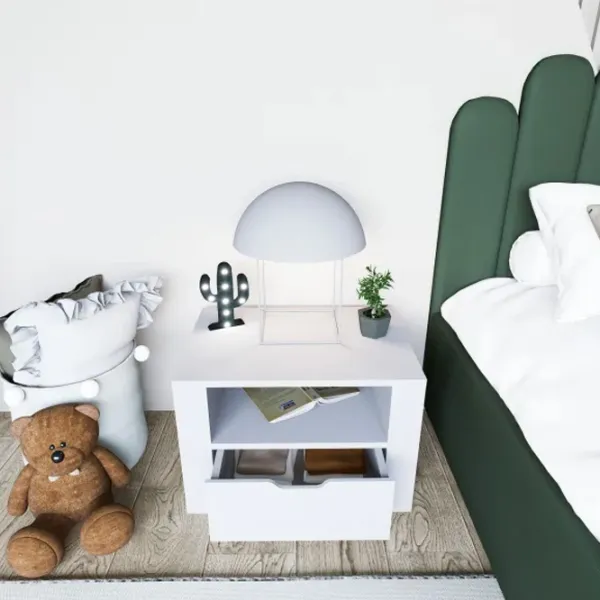 Тумбочки Trendy Duru 45 x 60 x 42см / ДСП меламин / White photo 6
