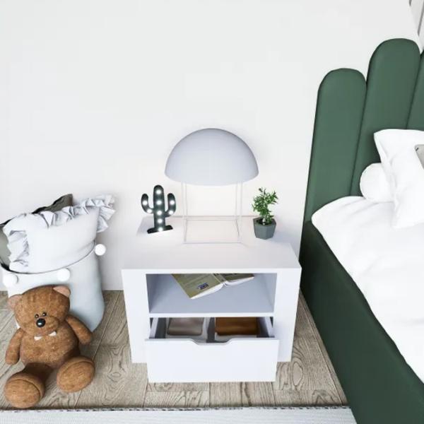 Тумбочки Trendy Duru 45 x 60 x 42см / ДСП меламин / White photo 6