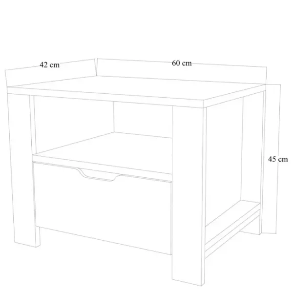 Тумбочки Trendy Nisan 45 x 60 x 42см / ДСП меламин / Дуб photo 8